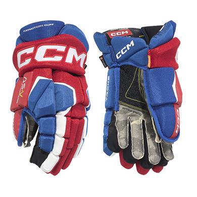 CCM Eishockey Handschuhe AS-V Jr Royal/Rot/Weiß