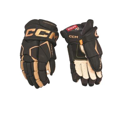 CCM Eishockey Handschuhe AS 580 Jr Schwarz/Gold