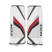 CCM Goalie Leg Pads YTflex 3 White/Red/Black