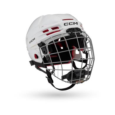 CCM Eishockey Helm Tacks 70 Combo Kinder Weiß