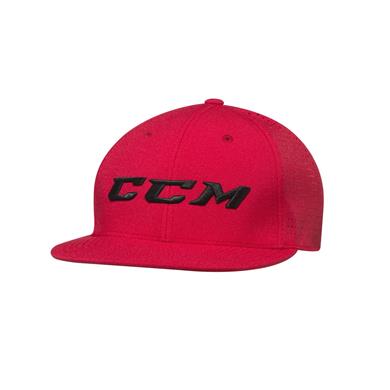 CCM Keps Big Logo Flat Brim Yth Red