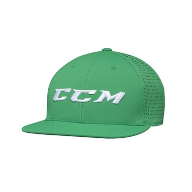 CCM Keps Big Logo Flat Brim Sr Green