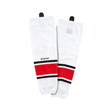 CCM Hockeystrømper SX8000 Sr White/Navy/Red