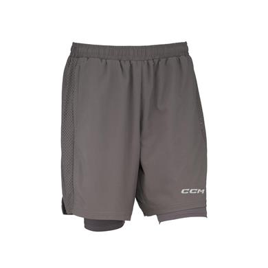 CCM 2-in-1 Training Shorts Sr Charcoal