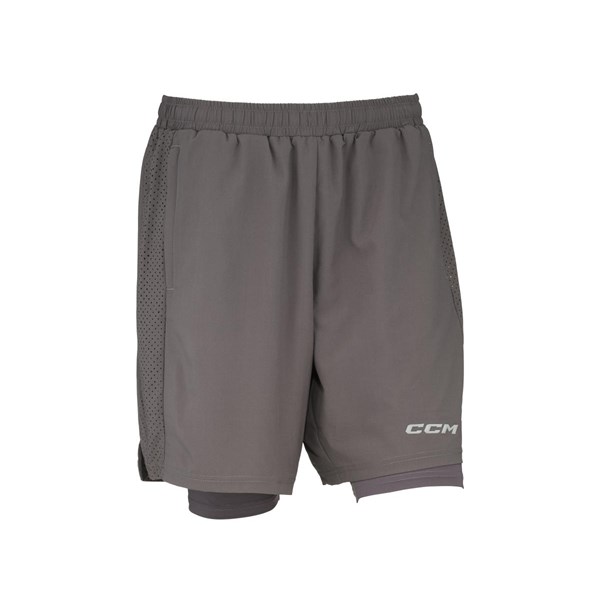 CCM Shorts 2-in-1 Training Sr Charcoal