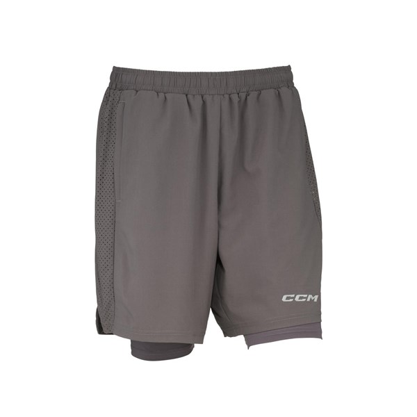 CCM Shorts 2-in-1 Trening Sr Charcoal