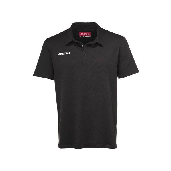 CCM Polo Shirt Fitted Sr Schwarz