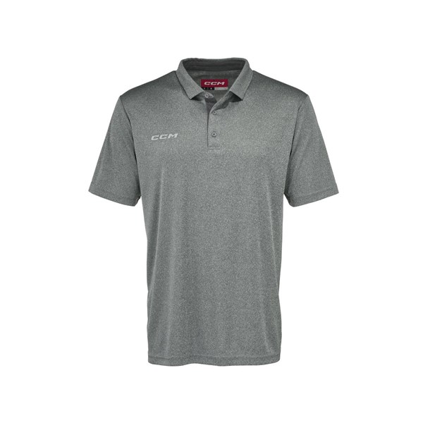 CCM Polo Shirt Fitted Sr Grau