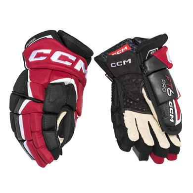 CCM Eishockey Handschuhe Jetspeed FT6 Pro Sr Schwarz/Rot/Weiß