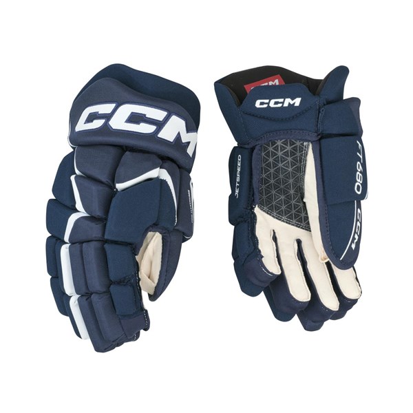 CCM Hockeyhansker Jetspeed 680 Jr Navy/White