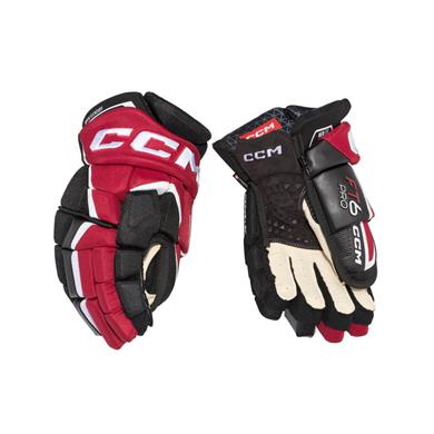 CCM Eishockey Handschuhe Jetspeed FT6 Pro Jr Schwarz/Rot/Weiß