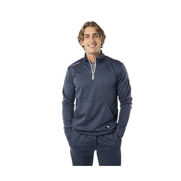 Bauer Genser Team Fleece 1/2 Zip Sr Navy