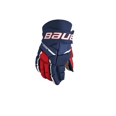 Bauer Eishockey Handschuhe Supreme M3 Int Navy/Rot/Weiß