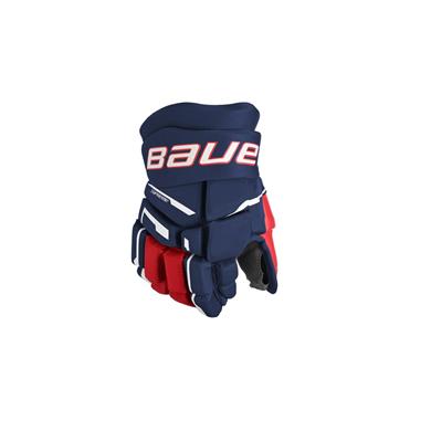 Bauer Eishockey Handschuhe Supreme M3 Jr Navy/Rot/Weiß