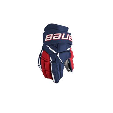 Bauer Eishockey Handschuhe Supreme Mach Int Navy/Rot/Weiß