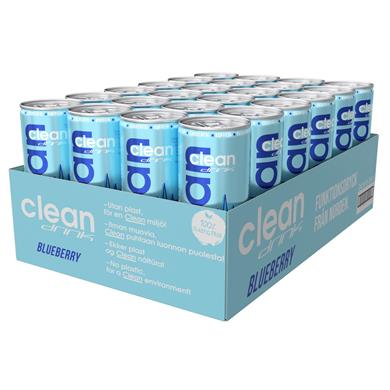 24 x Clean Drink BCAA Flak Blåbær