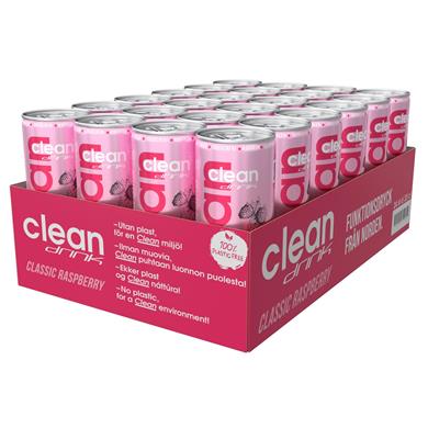 24 x Clean Drink BCAA Flak Bringebær