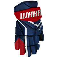 Warrior Eishockey Handschuhe LX2 Max Jr Navy/Rot