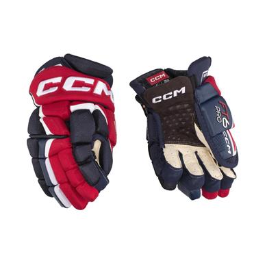 CCM Eishockey Handschuhe Jetspeed FT6 Pro Jr Navy/Rot/Weiß