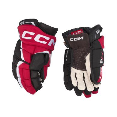 CCM Eishockey Handschuhe Jetspeed FT6 Jr Schwarz/Rot/Weiß