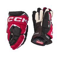 CCM Eishockey Handschuhe Jetspeed FT6 Jr Schwarz/Rot/Weiß