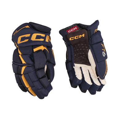 CCM Eishockey Handschuhe Jetspeed FT6 Sr Marine/Gelb