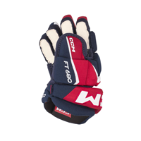 CCM Eishockey Handschuhe Jetspeed 680 Jr Navy/Rot/Weiß