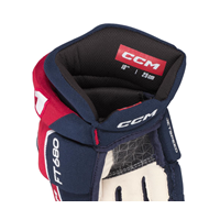 CCM Eishockey Handschuhe Jetspeed 680 Jr Navy/Rot/Weiß