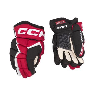 CCM Eishockey Handschuhe Jetspeed 680 Jr Schwarz/Rot/Weiß