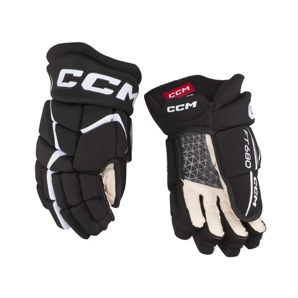 CCM Glove Jetspeed 680 Sr BLACK/WHITE