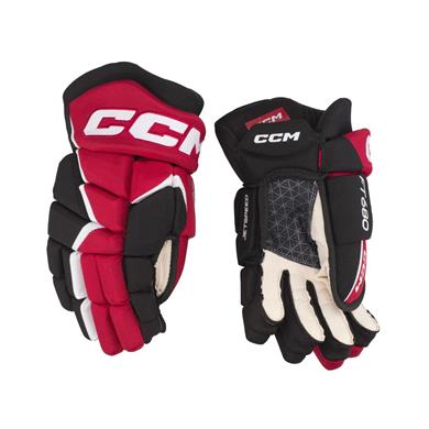 CCM Eishockey Handschuhe Jetspeed 680 Sr Schwarz/Rot/Weiß