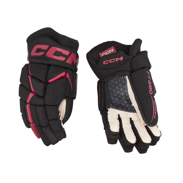 CCM Eishockey Handschuhe Jetspeed 680 Sr Schwarz/Rot