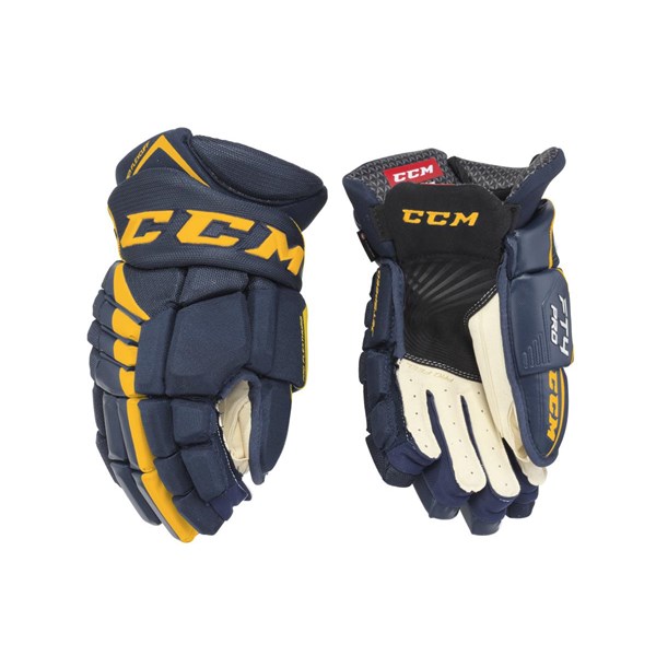 CCM Hanskat Jetspeed FT4 Pro SR Navy/Sunflower