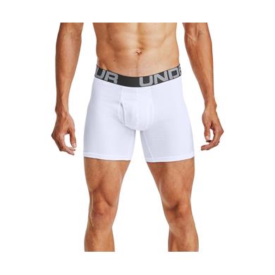 Under Armour Boxer Shorts Charged Cotton 6in 3-Pack White