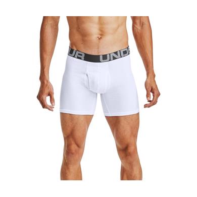Under Armour Boxershorts Charged Cotton 6in 3er-Pack Weiß