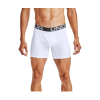 Under Armour Boxershorts Charged Cotton 6in 3er-Pack Weiß
