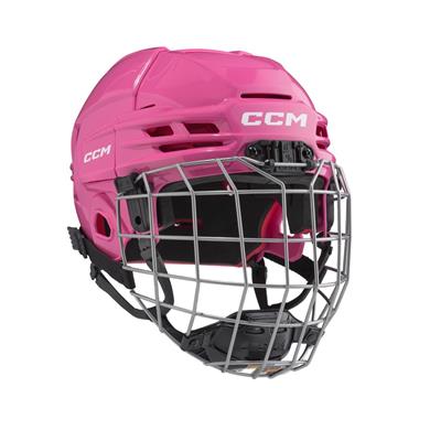 CCM Eishockey Helm Tacks 70 Combo Kinder Rosa