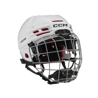 CCM Eishockey Helm Tacks 70 Combo Kinder Weiß