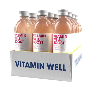 Vitamin Well Energidrikk Boost Flak Blåbær-Hallon