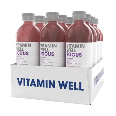 Vitamin Well Energiajuoma Focus Pakkaus Mustaherukka