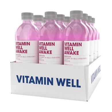 Vitamin Well Energidrikk Awake Flak Bringebær