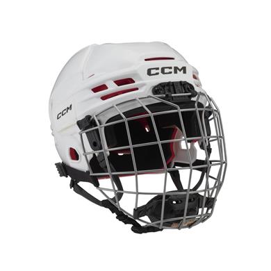CCM Eishockey Helm Tacks 70 Combo Jr Weiß
