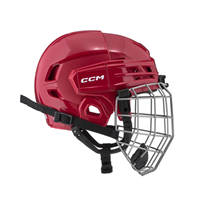 CCM Eishockey Helm Tacks 70 Combo Kinder Rot