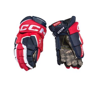 CCM Eishockey Handschuhe AS-V Pro Jr Navy/Rot/Weiß