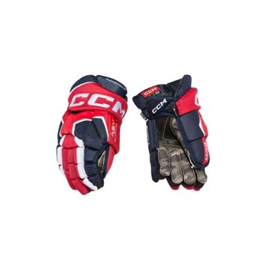 CCM Eishockey Handschuhe AS-V Jr Navy/Rot/Weiß