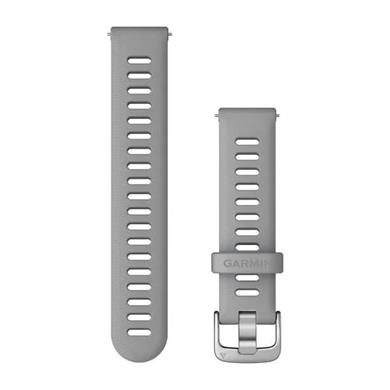 Garmin Silicone Strap with Quick Release Powder Gray/Silver 18 mm