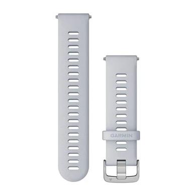 Silicone Garmin Strap with Quick Release White/Silver 22 mm