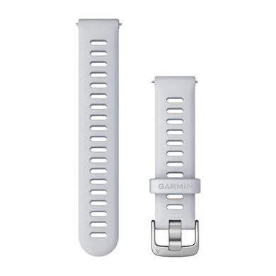 Silicone Garmin Strap with Quick Release White/Silver 18 mm