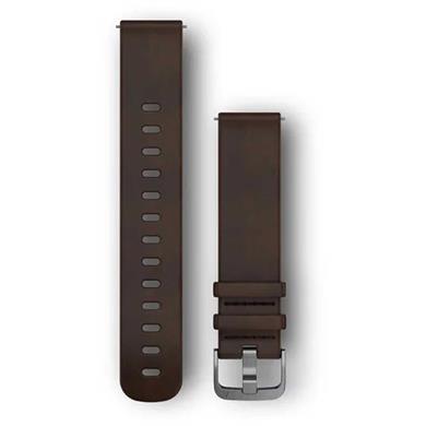 Garmin Ranneke Quick Release 20 mm Nahka Tummanruskea