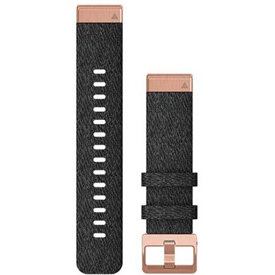 Nylon Wristband Garmin Quickfit 20 Black/Rose Gold